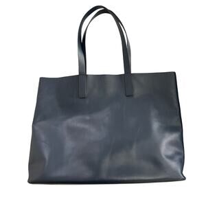 Everlane The Day Leather Market Large Tote in Navy Made in Italy Office Capsule